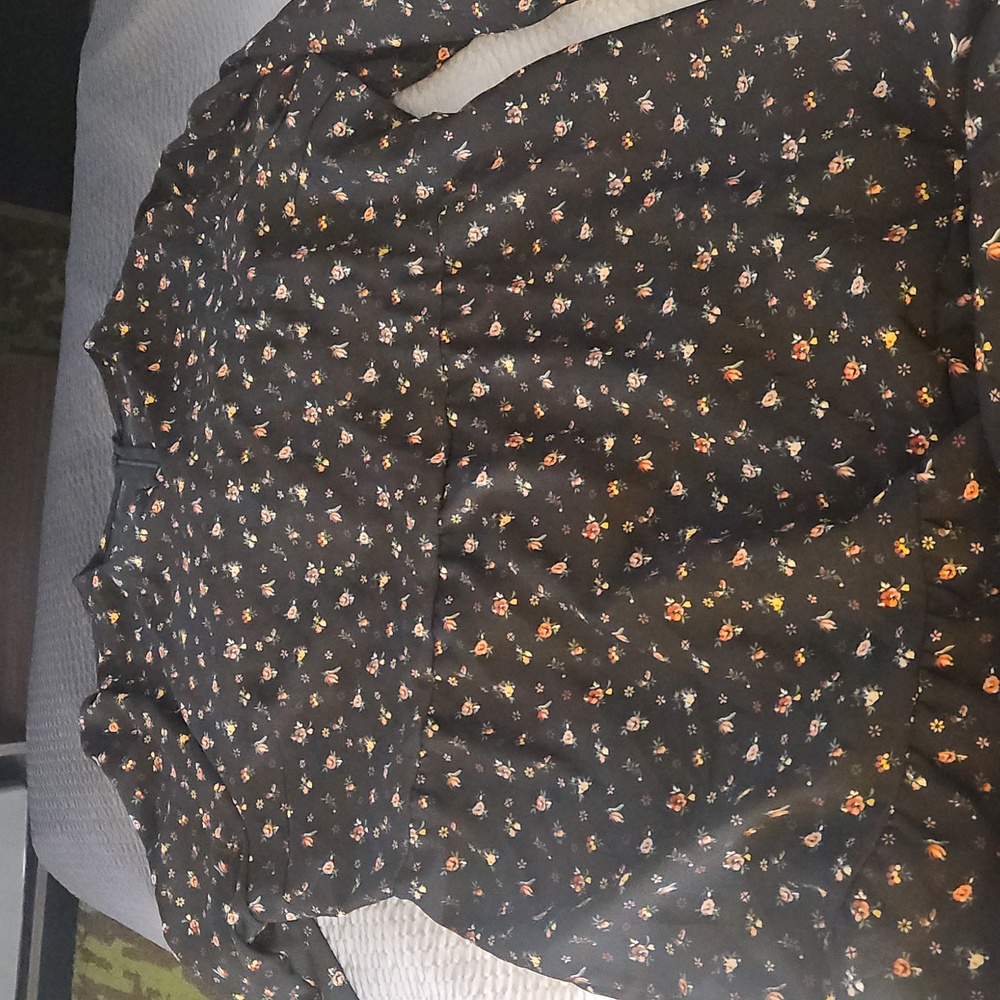 Elegant Black Floral Dress
